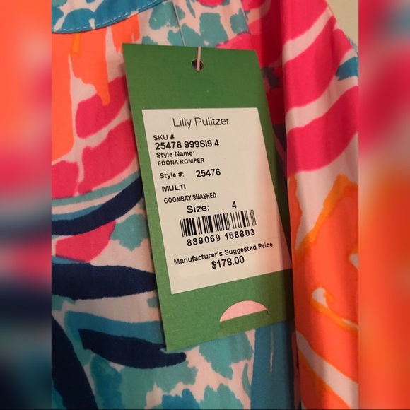 NWT Lilly Pulitzer Edona Romper in Goombay Smashed - Picture 2 of 2